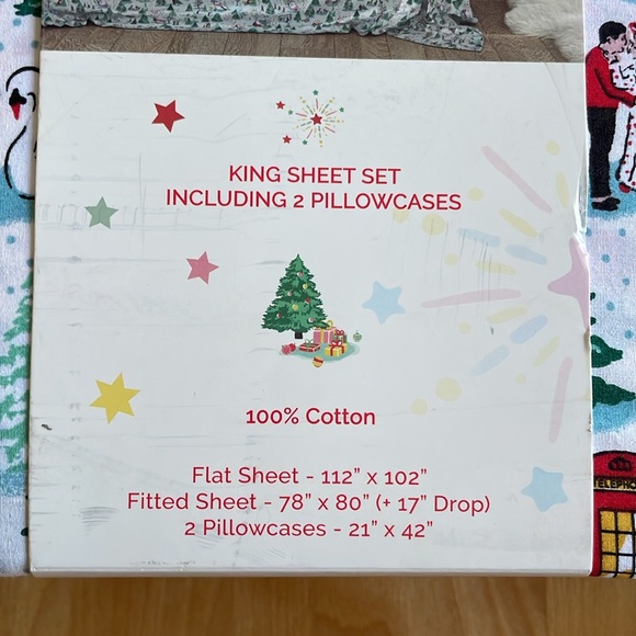 NWT Cath Kidston Shine Bright Cream King Sheet Set - Picture 10 of 17